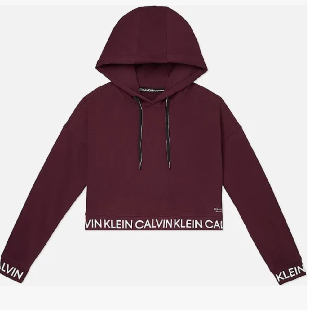 Calvin Kline performance cropped hoodie